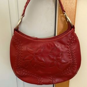 Kenneth Cole Red Leather Shoulder Bag Purse NWOT